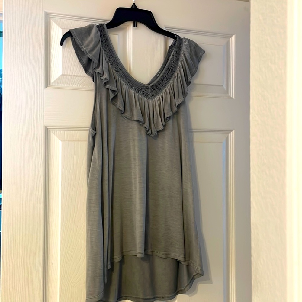 Faded Glory, M (8-10) 109% rayon gray wash